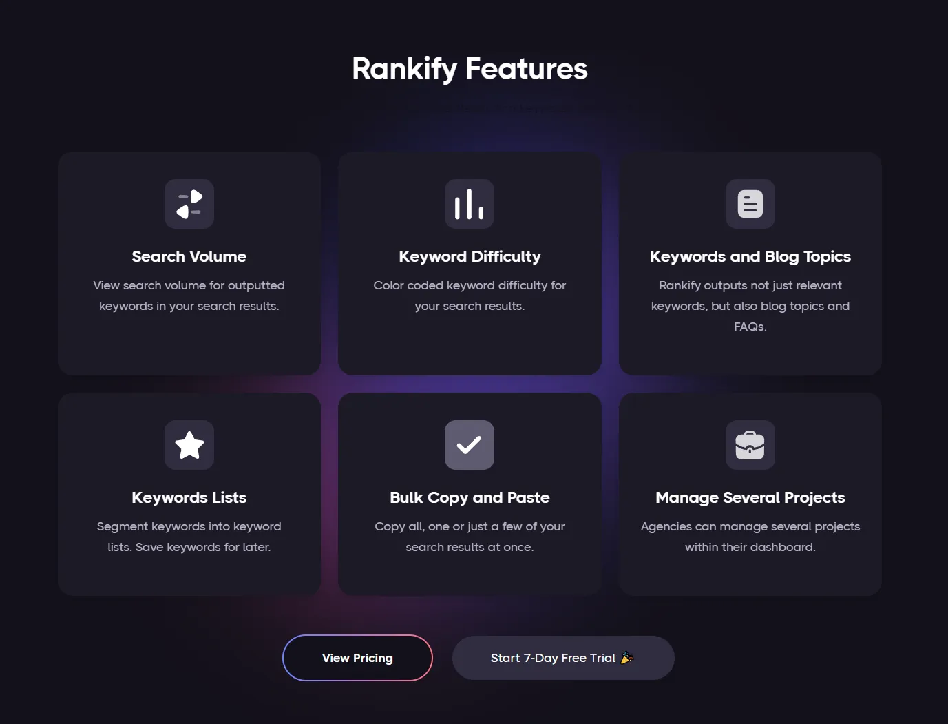 Rankify features